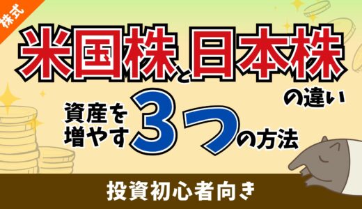 米国株と日本株の違い｜投資初心者が陥りがちな悩みを解決【株式投資ビギナー編】